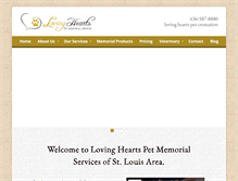 Tablet Screenshot of lovingheartspet.com